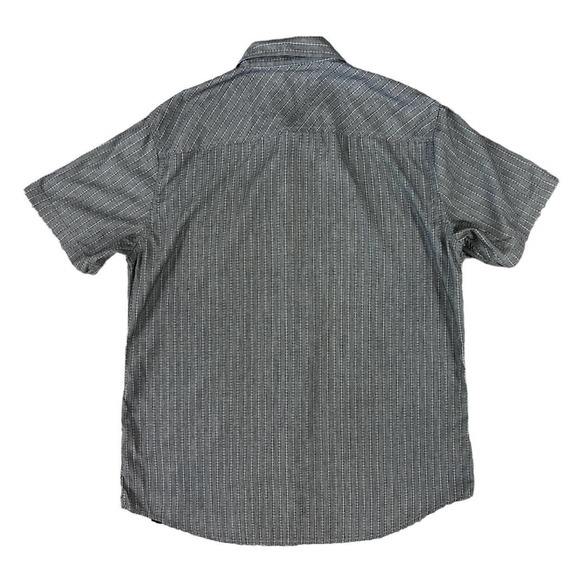 Surplus Men Button Up Gray Short Sleeve Striped Shirt Size‎ Large - Picture 4 of 6